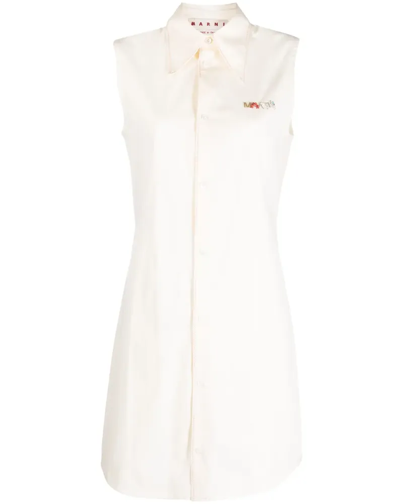 Marni Kleid mit Logo-Applikation - Nude Nude
