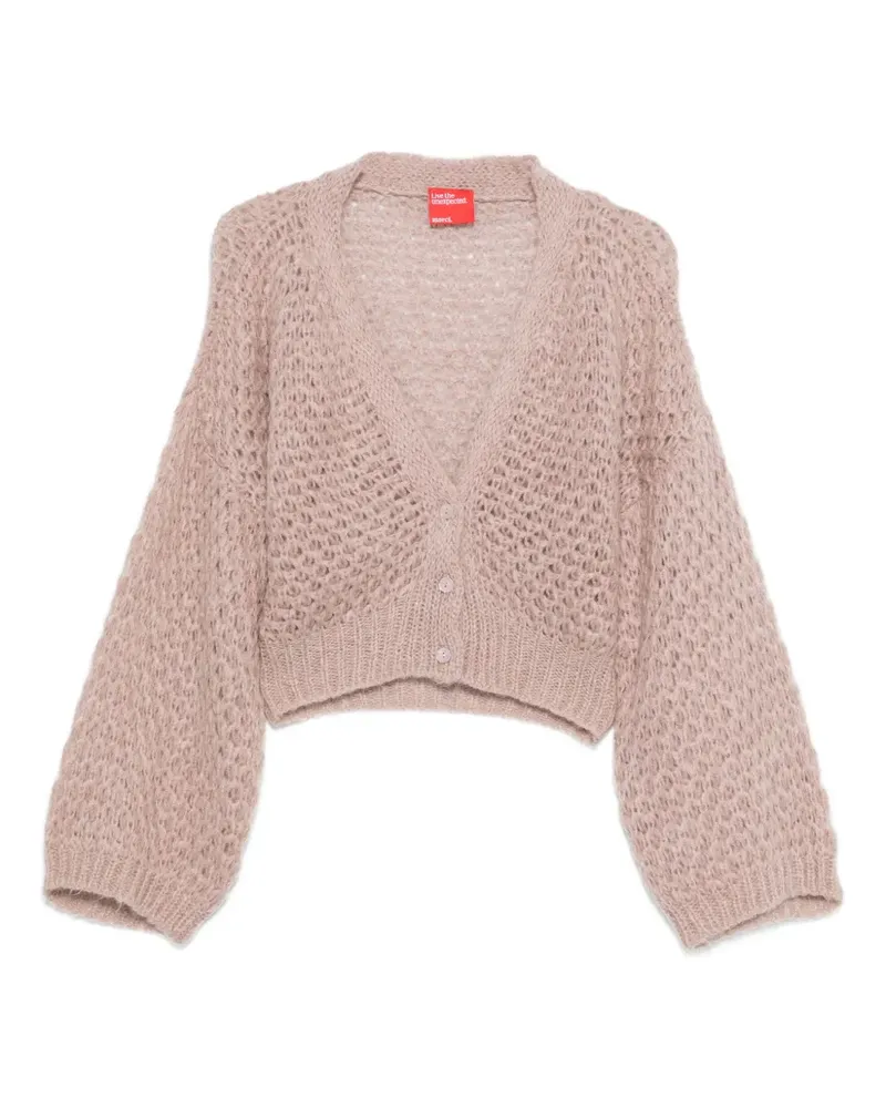 ..,merci openwork knit buttoned cardigan - Rosa Rosa