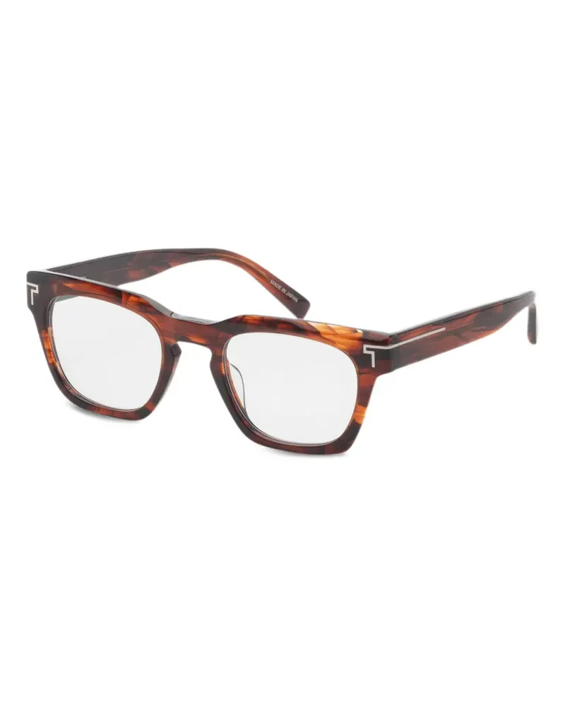 Tumi Eckige Brille in Schildpattoptik - Braun Braun