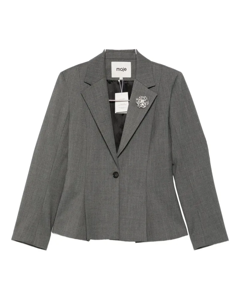 Maje single-breasted peplum blazer - Grau Grau