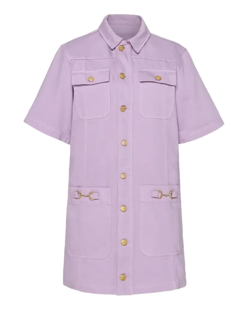 Ulla Johnson The Painters button-up short-sleeve mini dress - Violett Violett