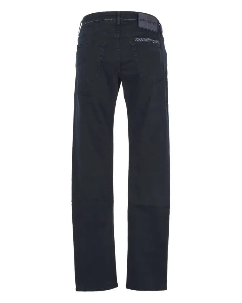 Jacob Cohën logo-patch jeans - Blau Blau