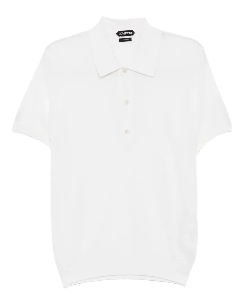Tom Ford Gestricktes Poloshirt - Weiß Weiß