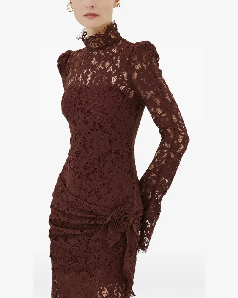 De La Vali Bodita floral-lace maxi dress - Braun Braun