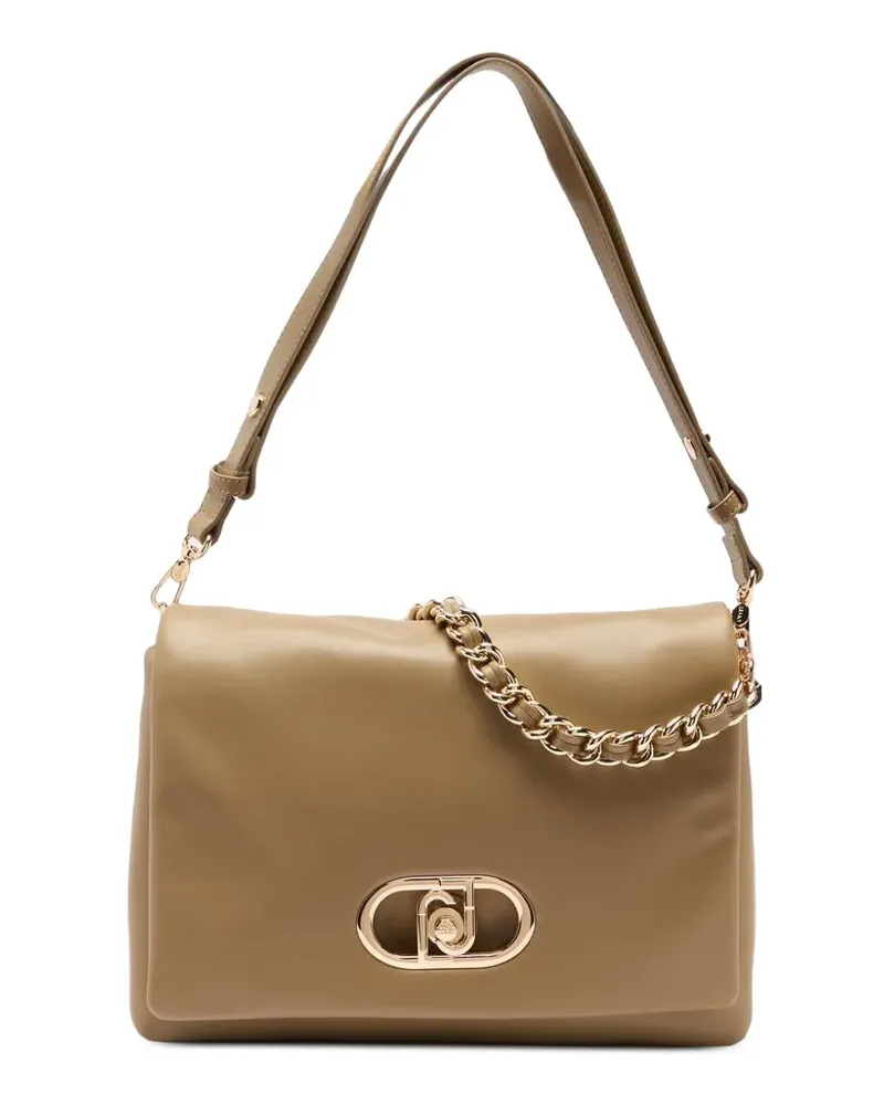 Liu Jo Große LaPuffy Satchel-Tasche mit Logo - Nude Nude