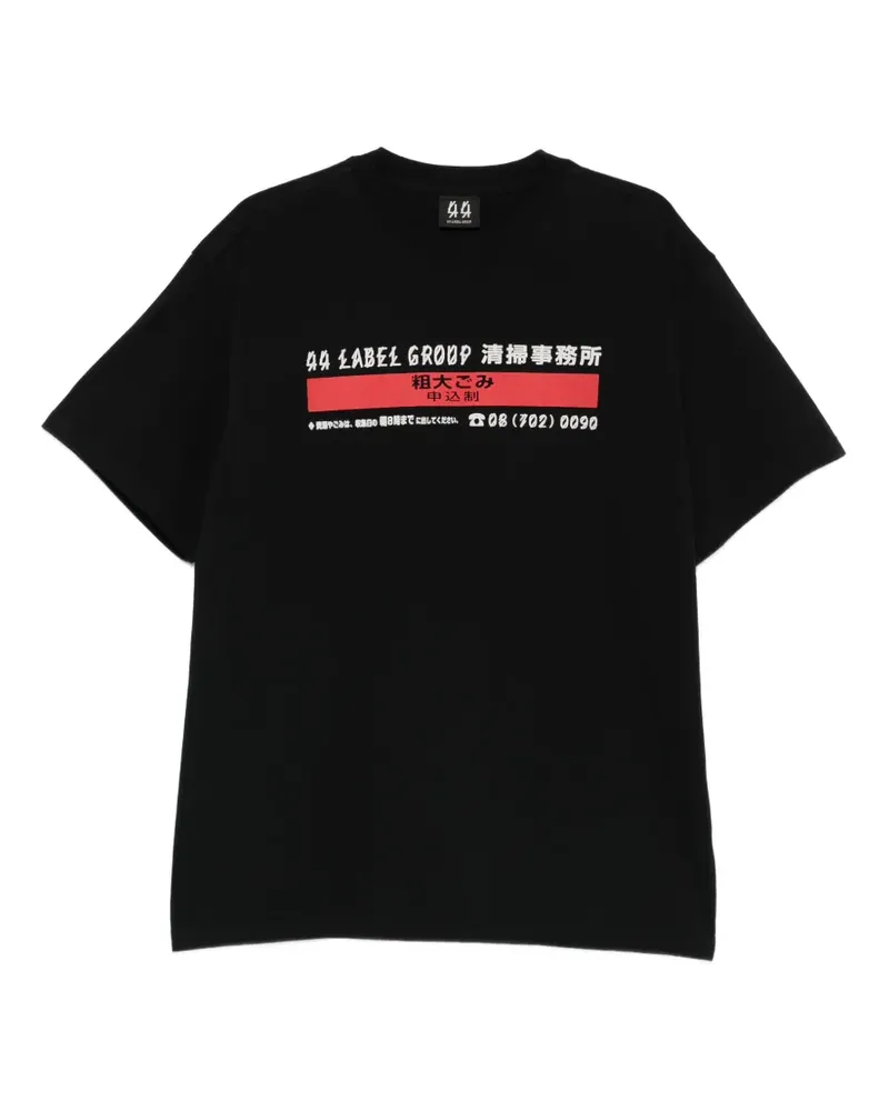 44 LABEL GROUP graphic-print T-shirt - Schwarz Schwarz