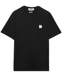 MSGM T-Shirt mit Logo-Applikation Schwarz