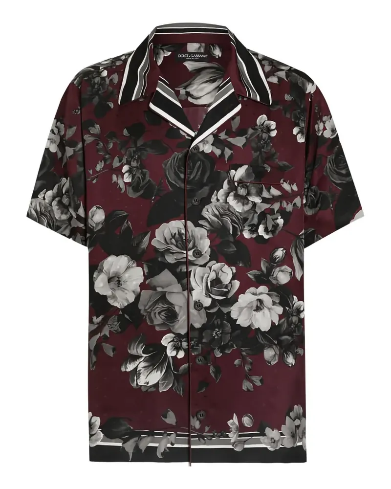 Dolce & Gabbana Hemd mit Blumenmuster - Rot Rot