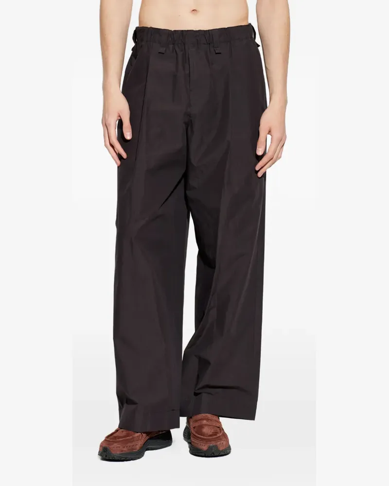 Issey Miyake pleated elasticated-waist trousers - Braun Braun