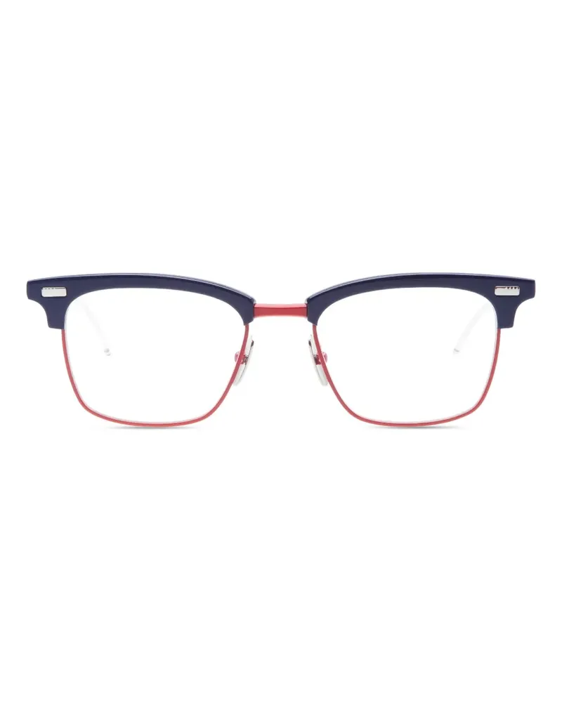 Thom Browne Brille mit eckigem Gestell - Blau Blau