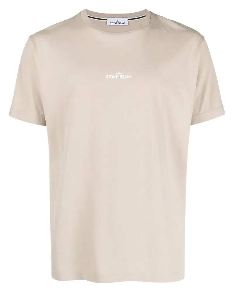 Stone Island T-Shirt mit Logo-Print - Nude Nude
