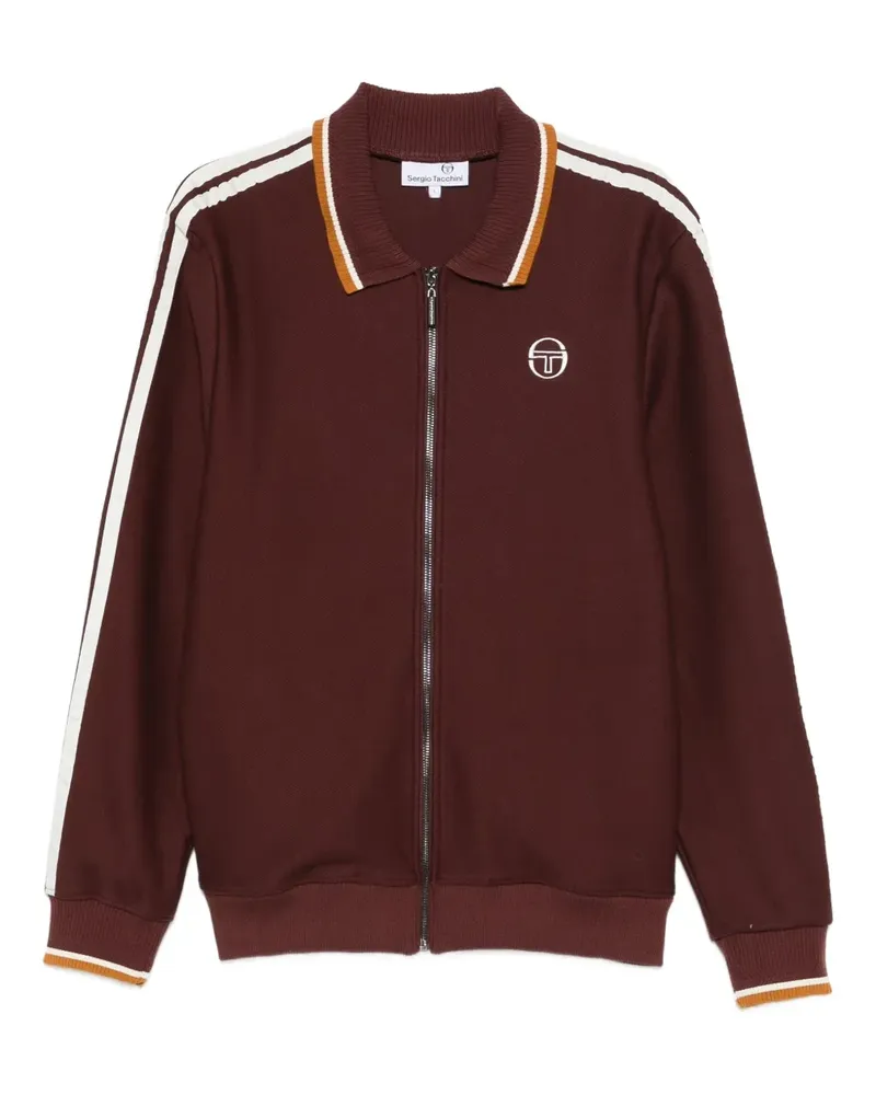 Sergio Tacchini Gestreiftes Sweatshirt mit Reißverschluss - Braun Braun