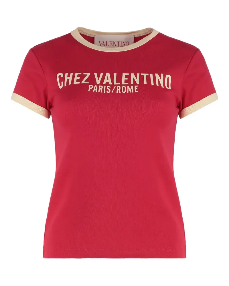 Valentino Garavani T-Shirt mit Chez-Print - Rot Rot