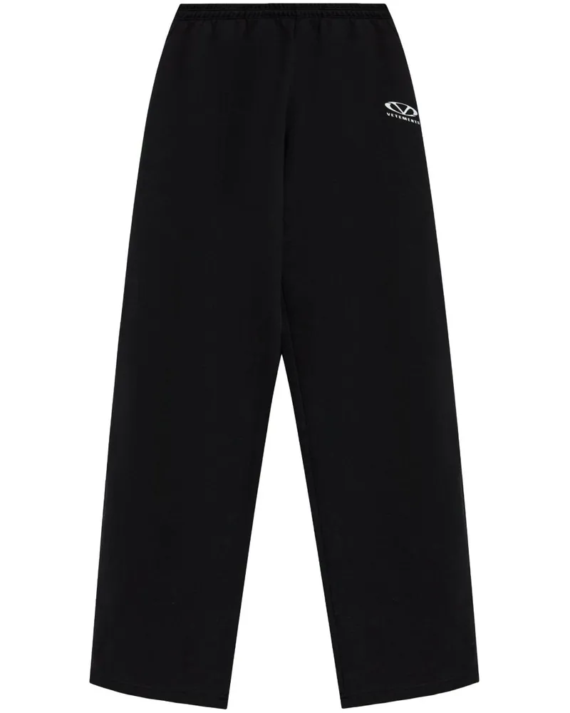 VETEMENTS Hose mit Logo-Print - Schwarz Schwarz