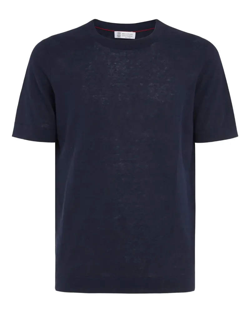Brunello Cucinelli Kurzärmeliger Pullover - Blau Blau