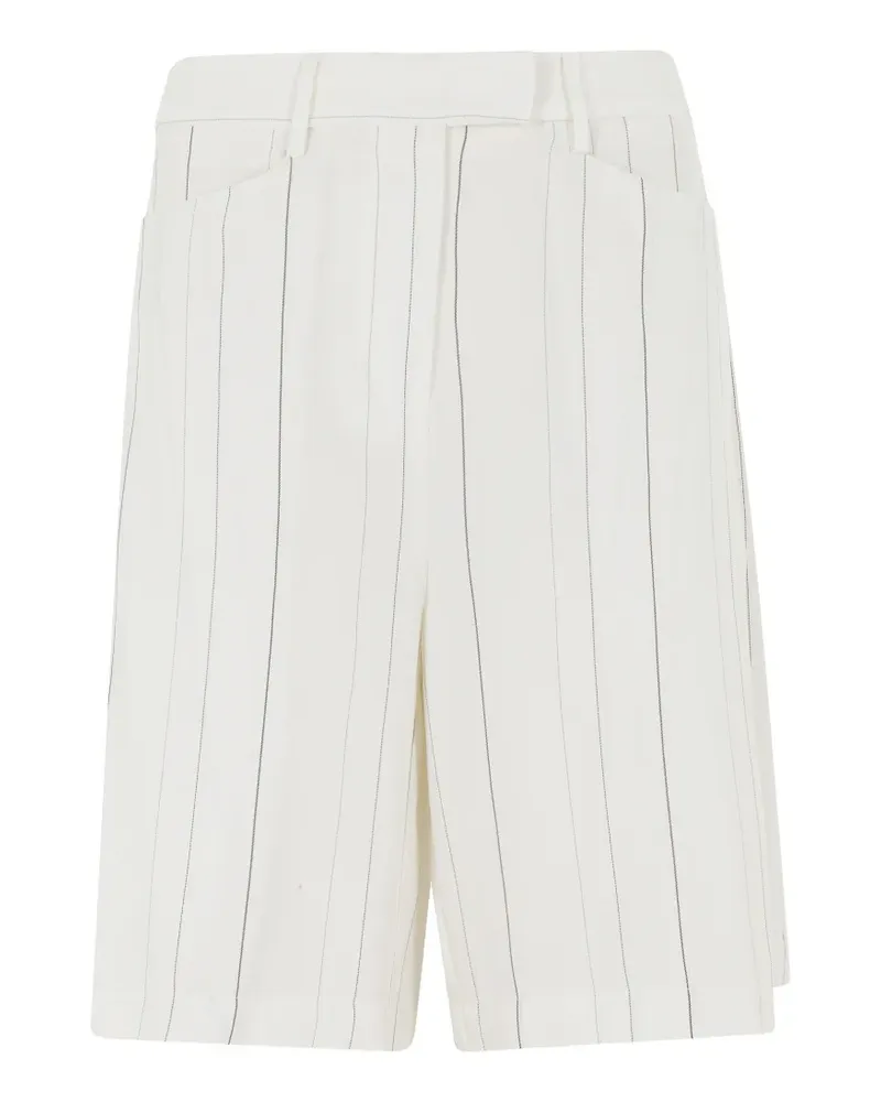 Semicouture Gestreifte Paloma Shorts - Weiß Weiß