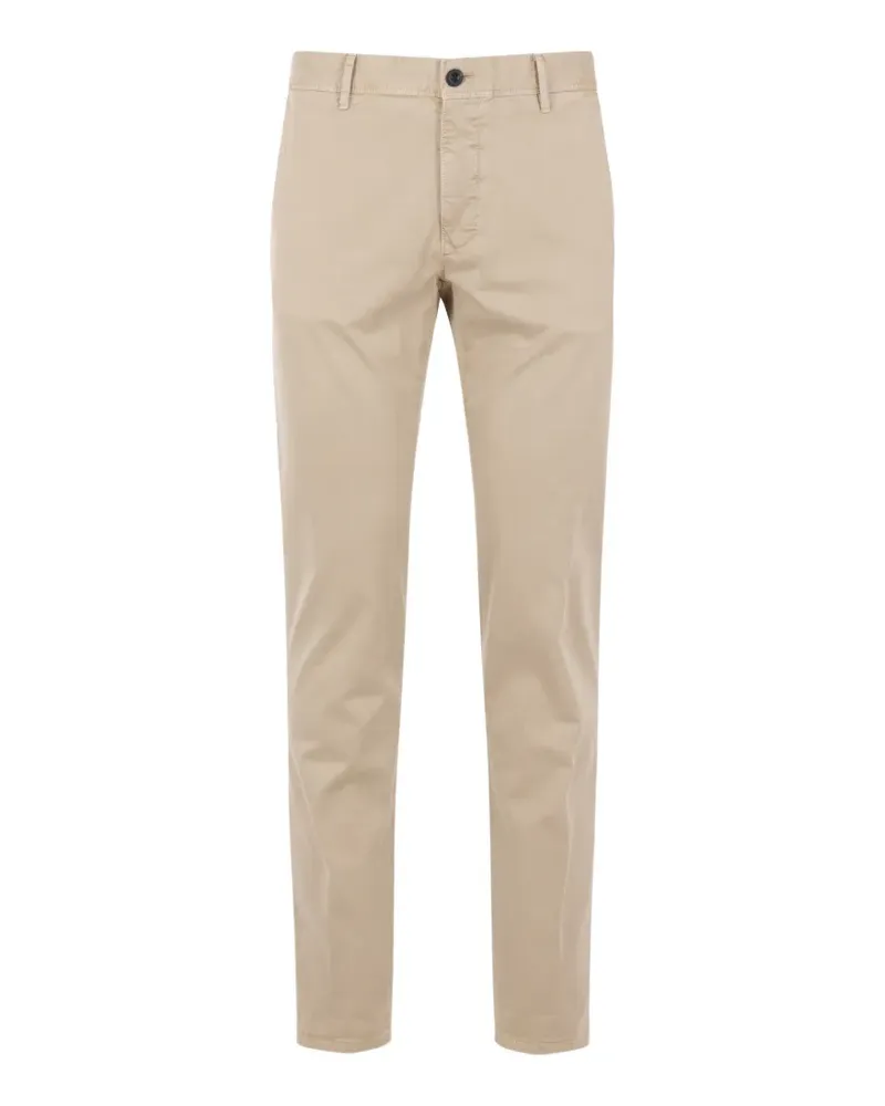 Incotex slim-fit cotton trousers - Nude Nude