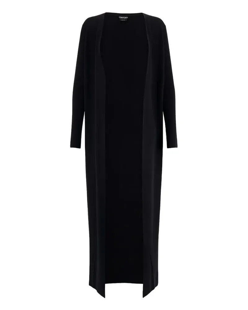Tom Ford Offener Maxi Cardigan - Schwarz Schwarz