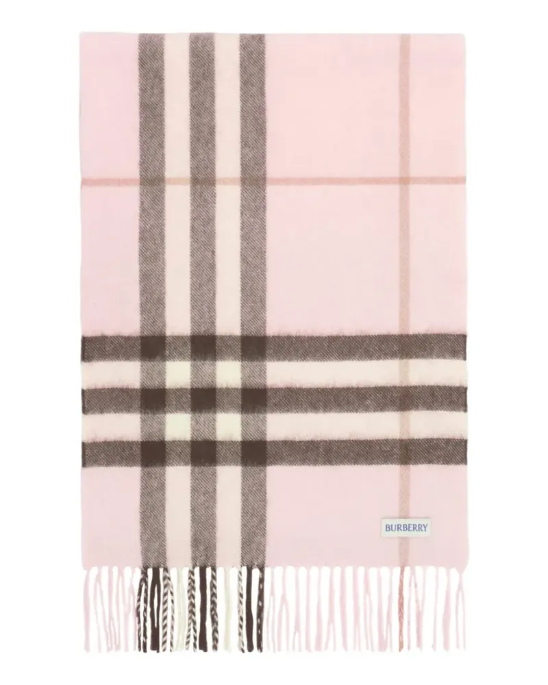 Burberry Schal aus Kaschmir mit Check - Rosa Rosa