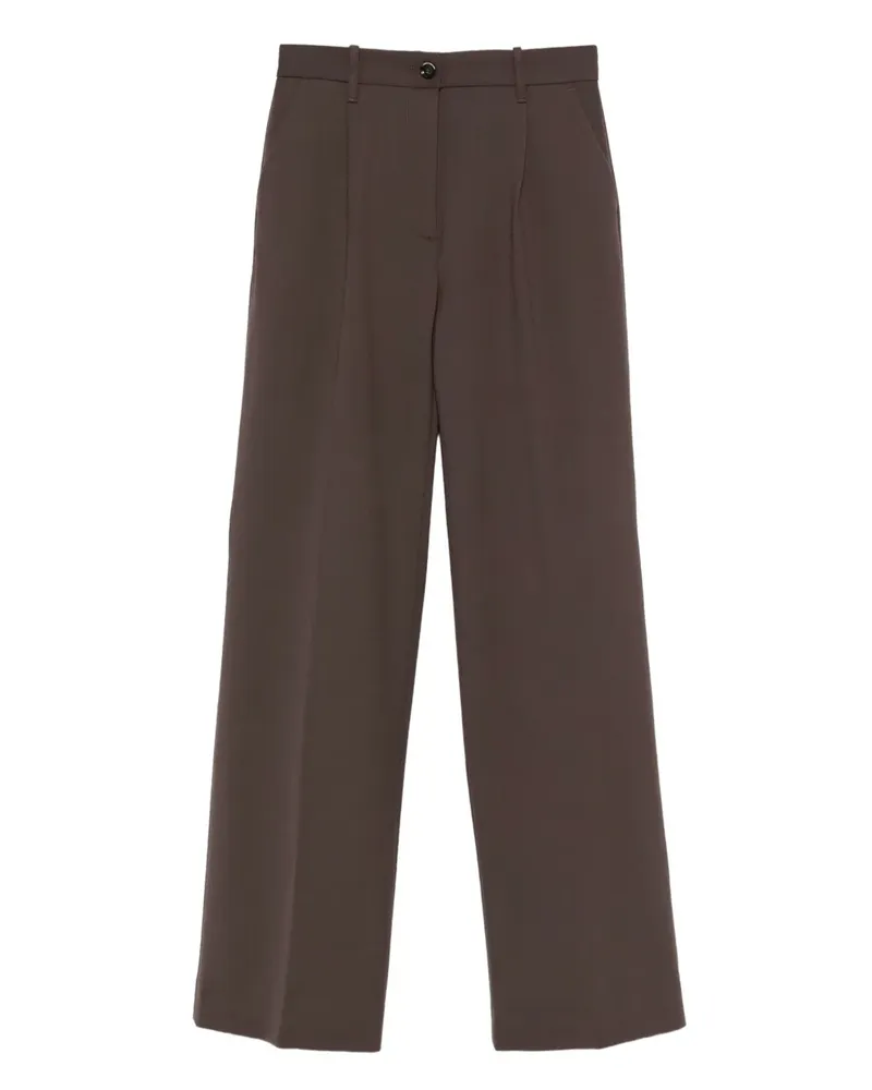 nine:inthe:morning Plisseehose mit geradem Schnitt - Braun Braun