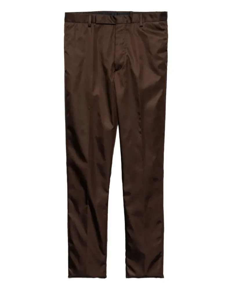 Prada Hose mit verdecktem Hosenschlitz - Braun Braun
