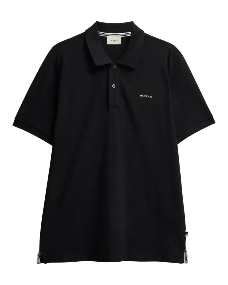 Pringle of Scotland Poloshirt mit Logo-Gummierung - Schwarz Schwarz