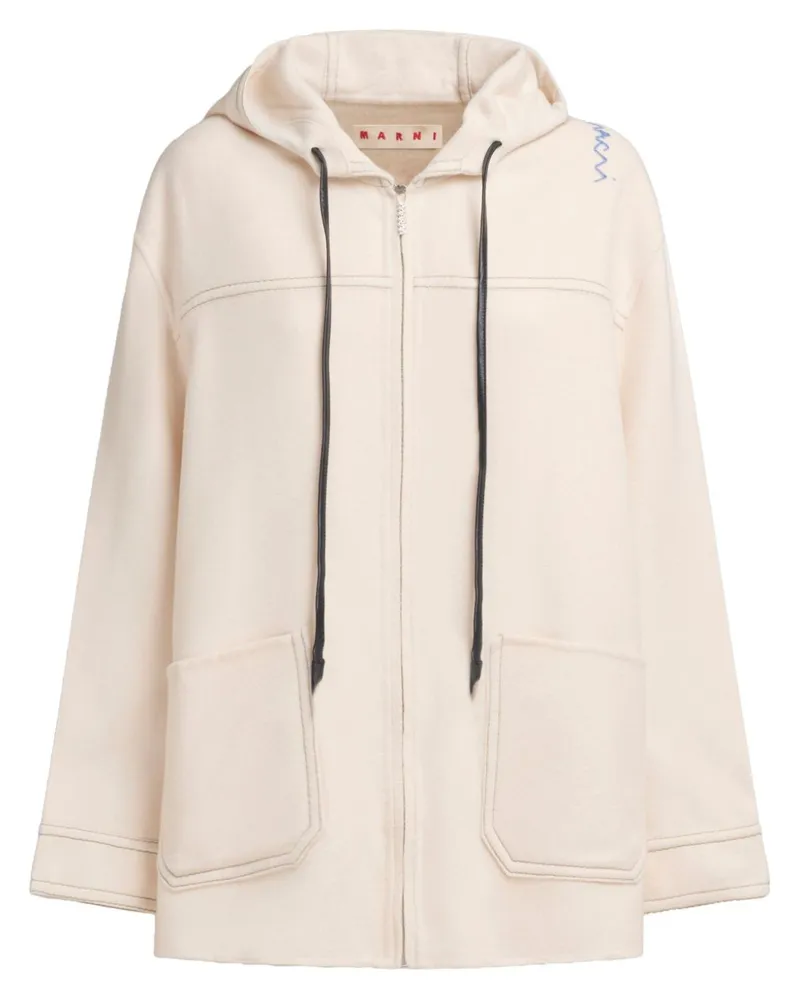 Marni Bestickter Parka - Nude Nude