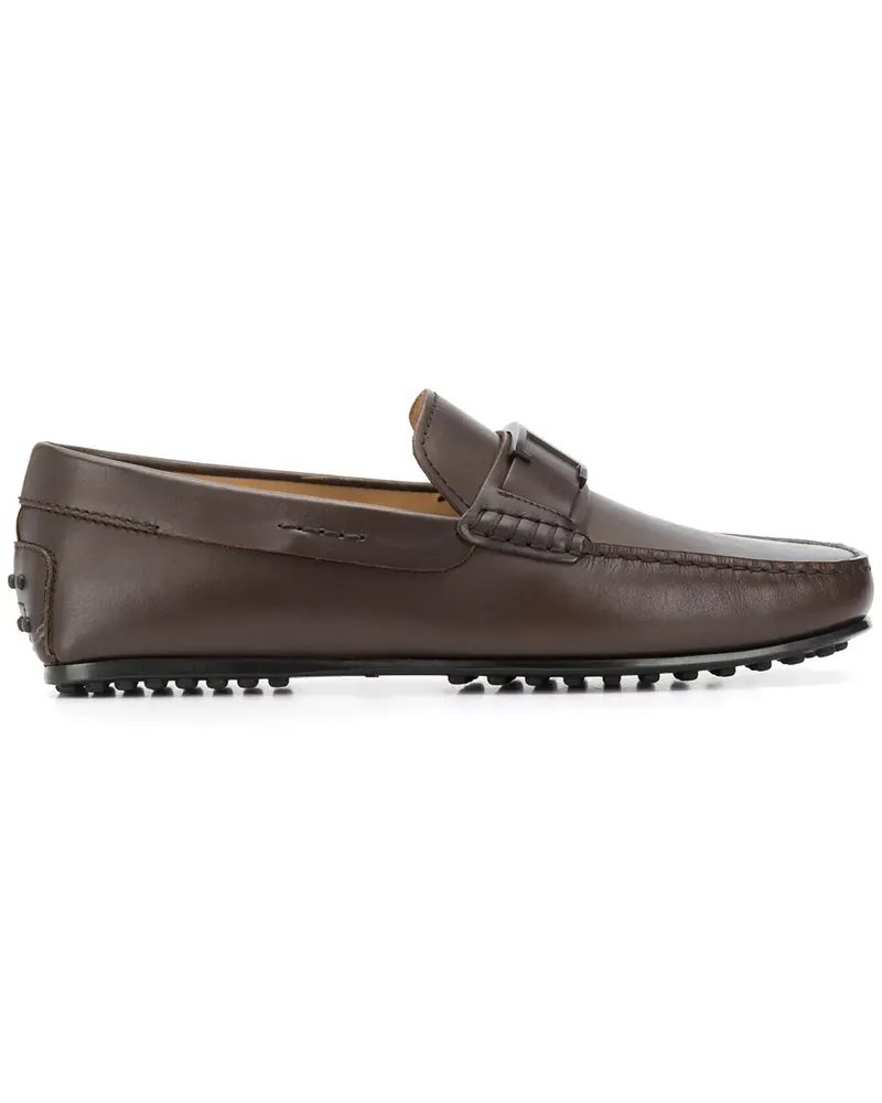 TOD'S Loafer mit T-Schild - Braun Braun