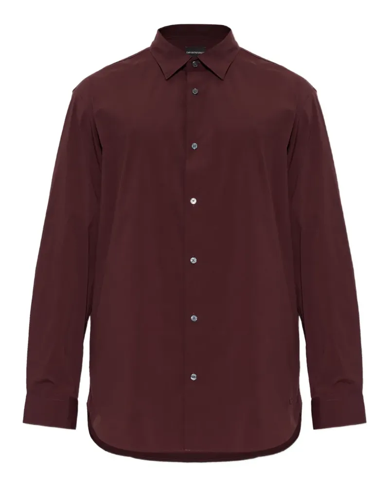 Emporio Armani Hemd aus Stretch-Stoff - Rot Rot