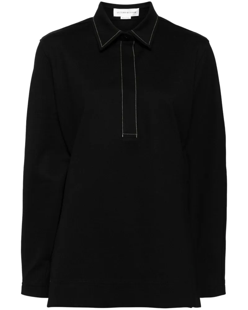 Victoria Beckham Ponti-Top mit Weste - Schwarz Schwarz
