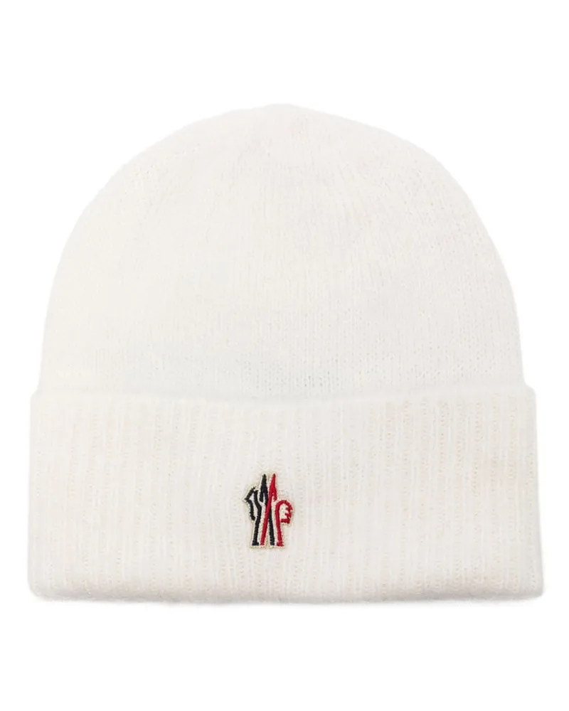 Moncler Beanie mit Logo-Patch - Nude Nude