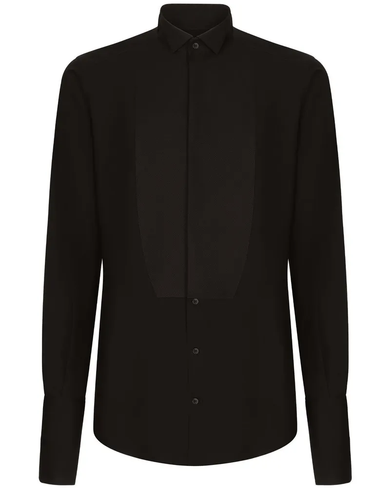Dolce & Gabbana Gold-Fit-Hemd aus Baumwolle - Schwarz Schwarz