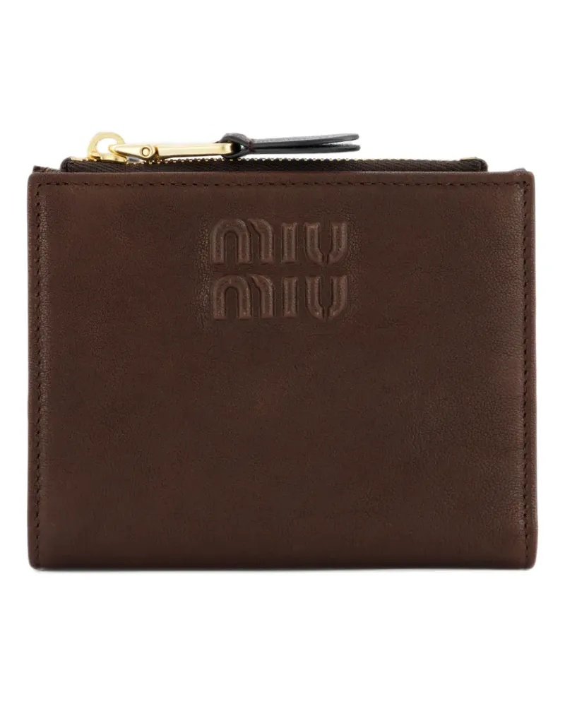 Miu Miu Kleines Portemonnaie aus Nappaleder - Braun Braun