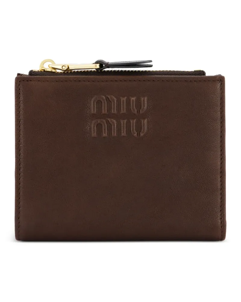 Miu Miu Kleines Portemonnaie aus Nappaleder - Braun Braun