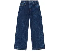 Marri Jeans mit Knitteroptik - Blau