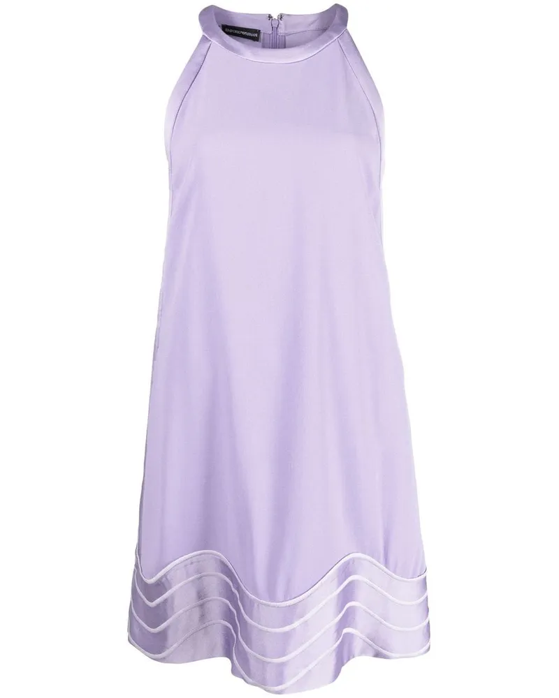 Emporio Armani Kleid mit Wellenmuster - Violett Violett