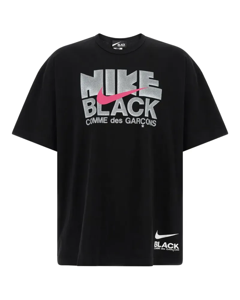 Comme des Garçons x Nike T-Shirt mit Logo-Print - Schwarz Schwarz