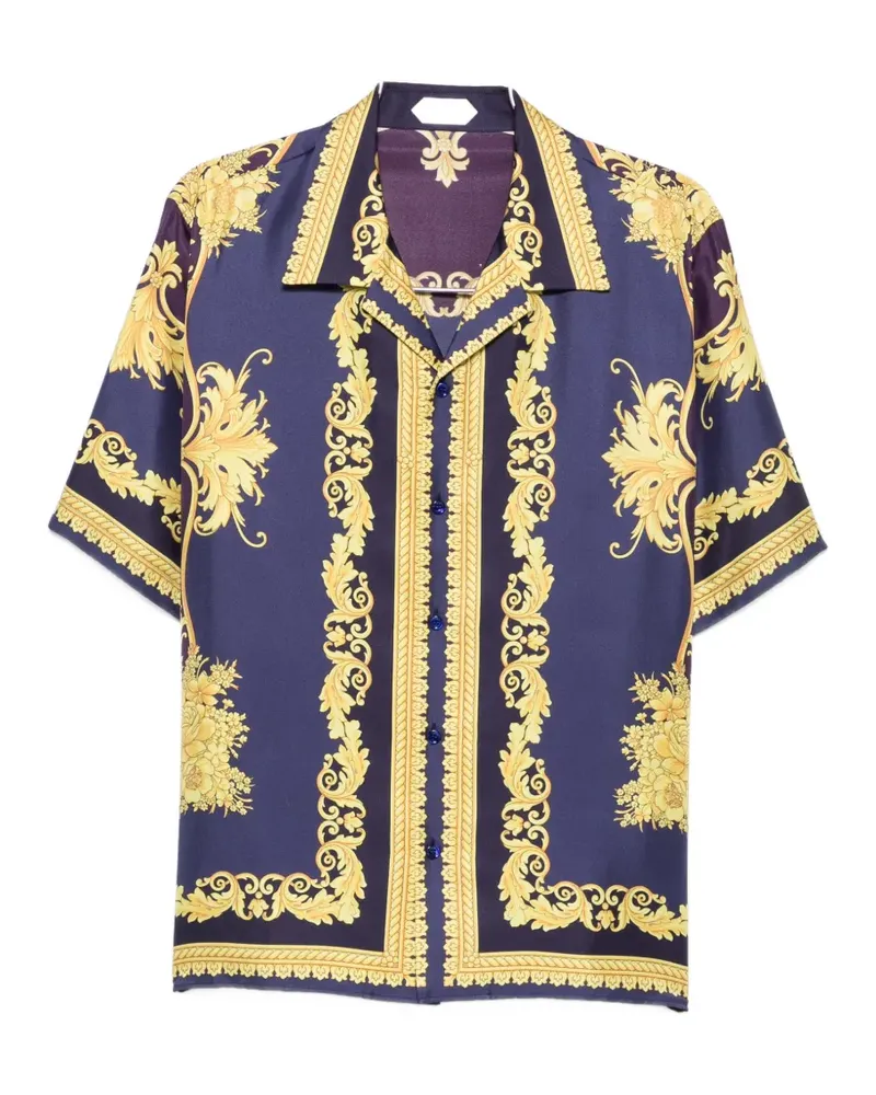 Versace Barocco-print short-sleeve shirt - Violett Violett