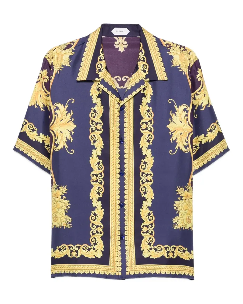 Versace Hemd mit Barocco-Print - Violett Violett