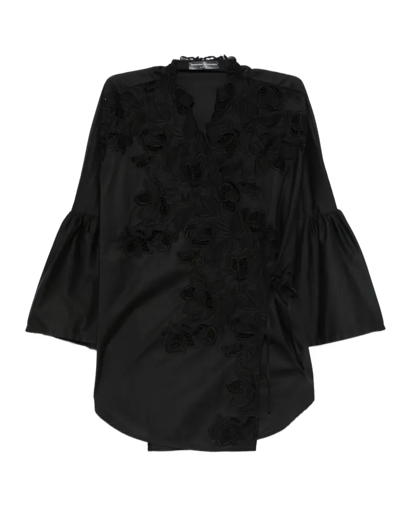Ermanno Scervino Verzierte Bluse mit Rüschenärmeln - Schwarz Schwarz