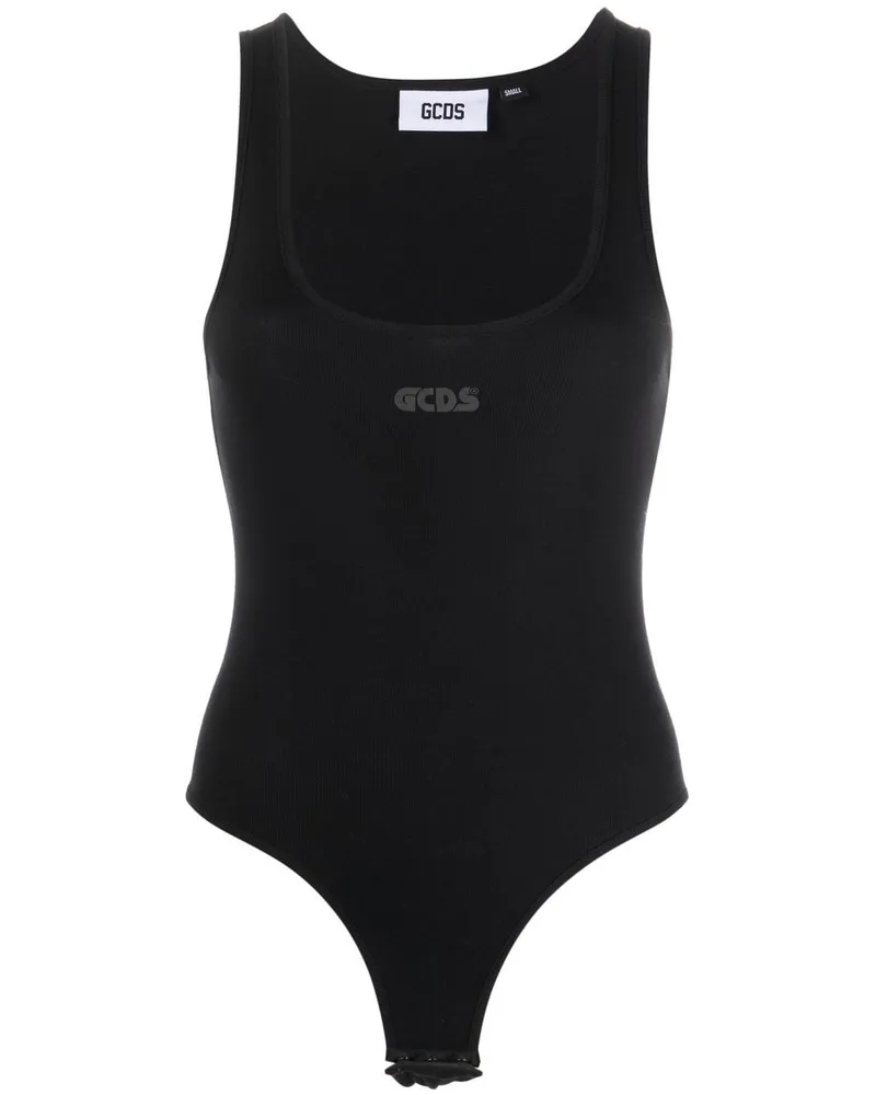 GCDS Body mit Blumen-Print - Schwarz Schwarz