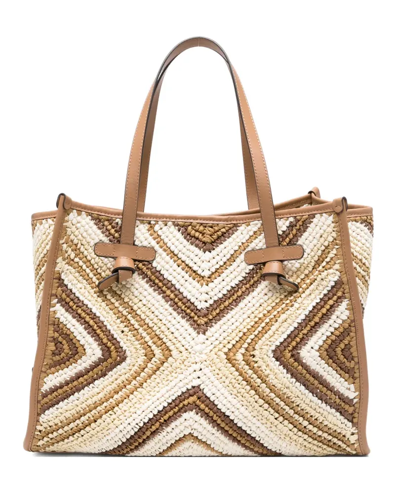 Gianni Chiarini Gemusterter Marcella Tote Bag - Nude Nude