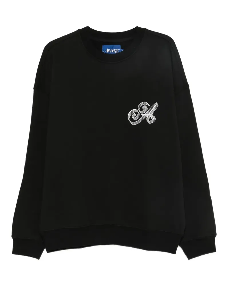AWAKE NY Sweatshirt mit Logo-Print - Schwarz Schwarz