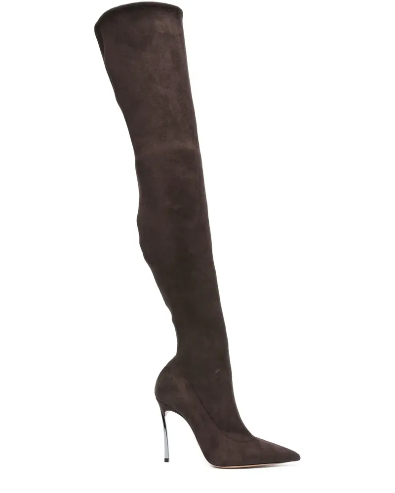 Casadei Stiefel aus Wildleder 110mm - Braun Braun