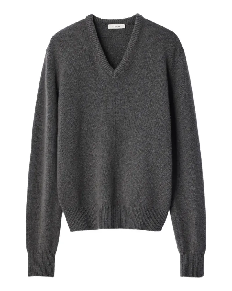 Christophe Lemaire V-neck sweater in cashmere - Grau Grau