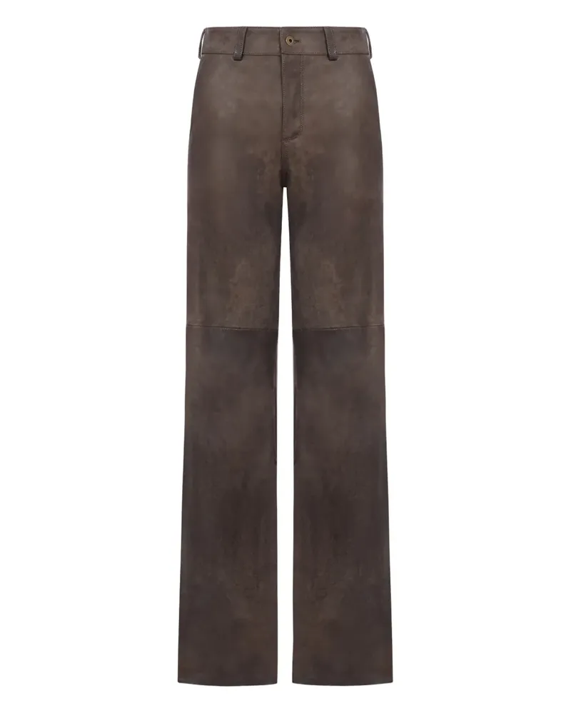 Salvatore Santoro Lederhose mit Einsätzen - Braun Braun