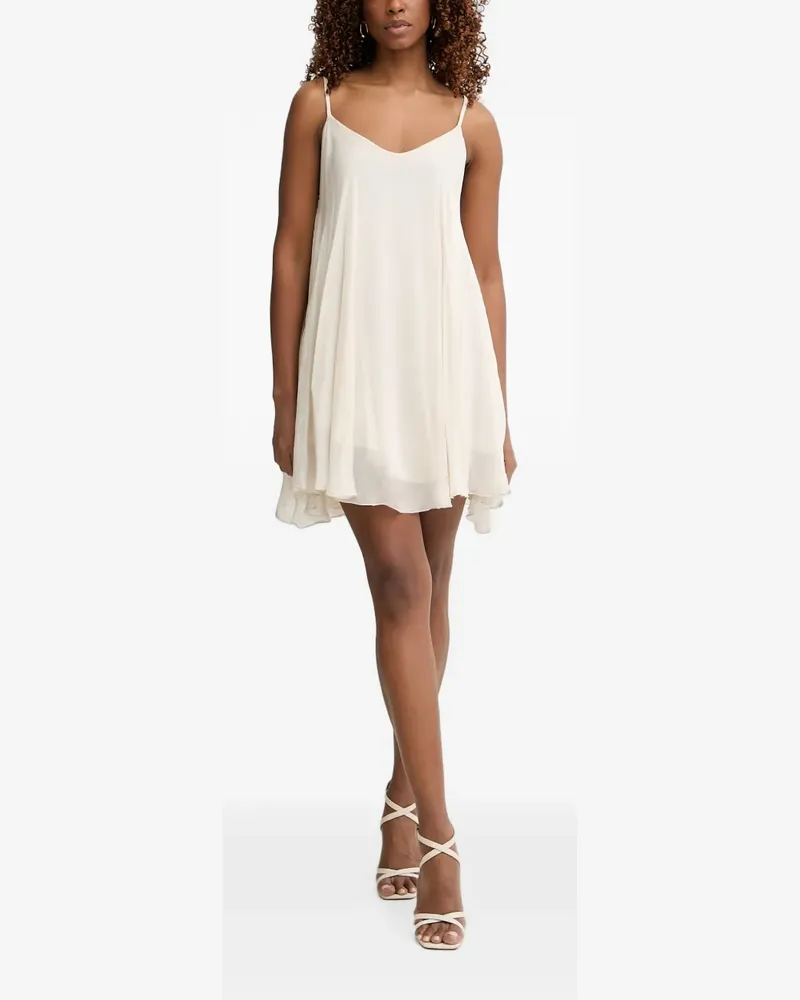 HAVEONE V-neck pleated mini dress - Nude Nude