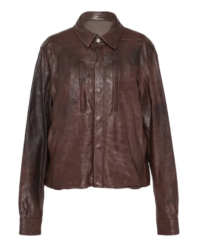 Rick Owens Alice leather jacket - Braun Braun