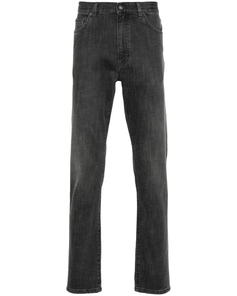 Ermenegildo Zegna Jeans mit geradem Bein - Schwarz Schwarz