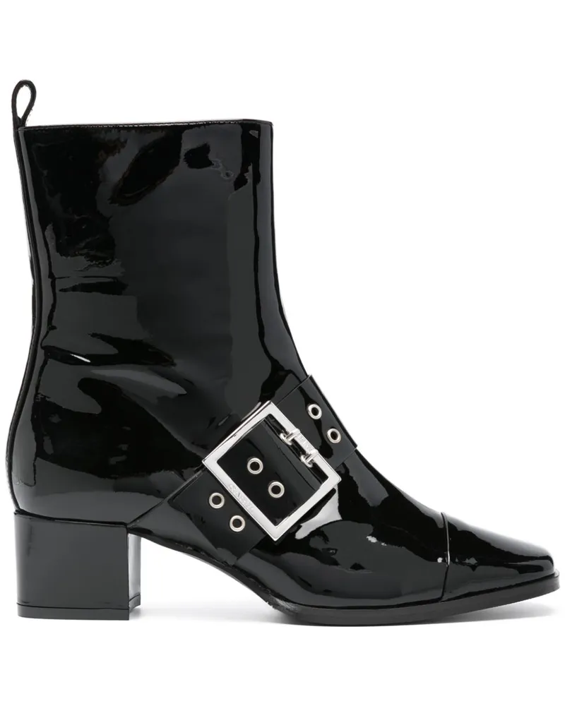 Carel Stiefeletten mit Zierschnalle 50mm - Schwarz Schwarz